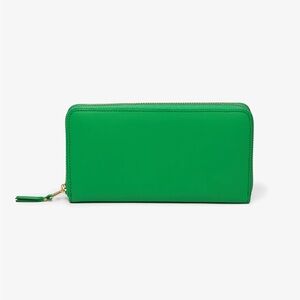 COMME DES GARÇONS Green Leather Zip Around Wallet - Green